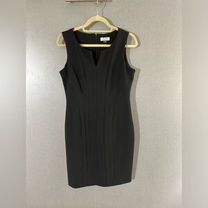 Calvin Klein black dress with detailed v size 10
